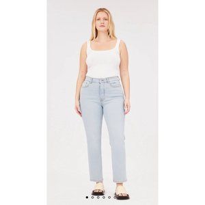 NWT Warp Weft Ase High Rise Straight Leg Button Fly Jeans Newport 12/31